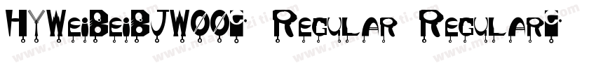 HYWeiBeiBJW00-Regular Regular字体转换